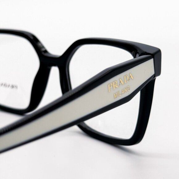 NEW PRADA PRB03V 16K1O1 EYEGLASSES WOMEN BLACK EYEWEAR VPR B03 16K1O1 - Picture 5 of 9